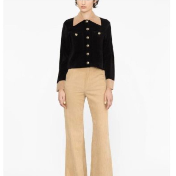 SANDRO embossed-button knit cardigan - Black - Picture 3 of 10